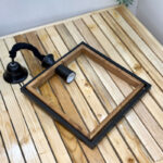 لوستر چوب فلز  مدل قابی - تصویر 3