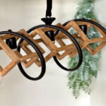 لوستر چوب فلز مدل